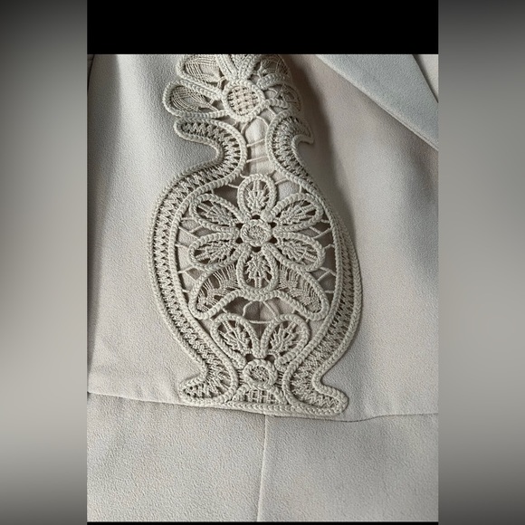 Self portrait Tailored Crepe Lace Detail Midi Dress - Picture 3 of 7